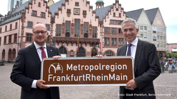 Metropolregion Schild Frankfurt