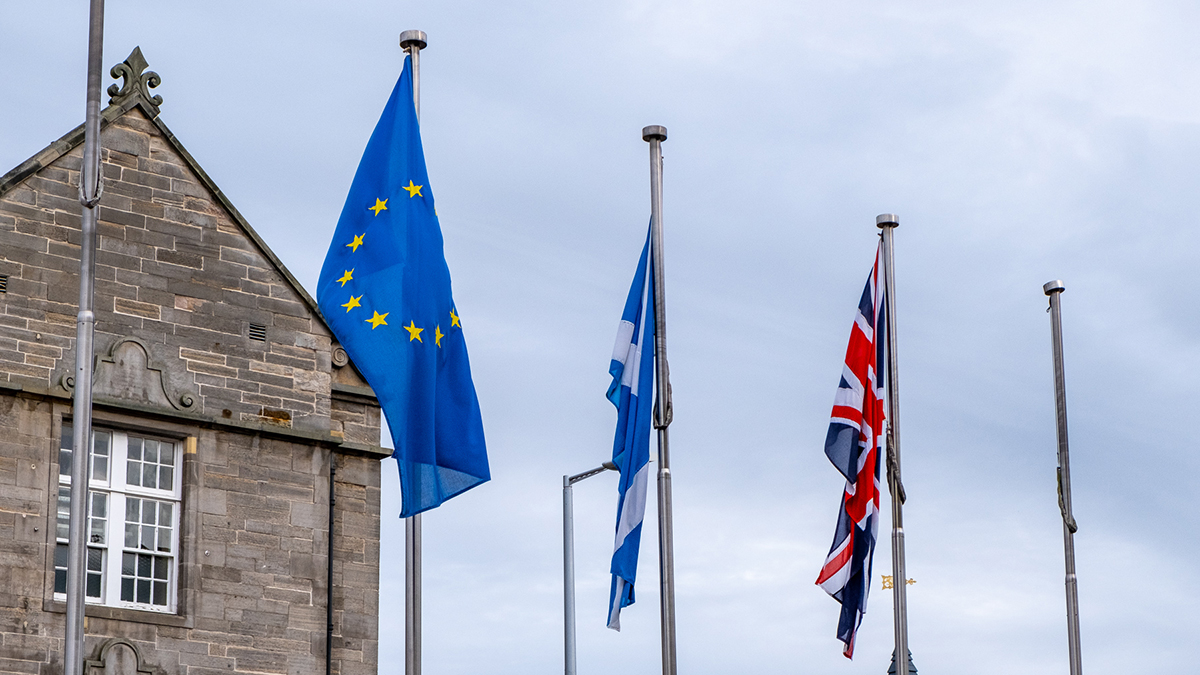 Flaggen EU_Schottland_UK