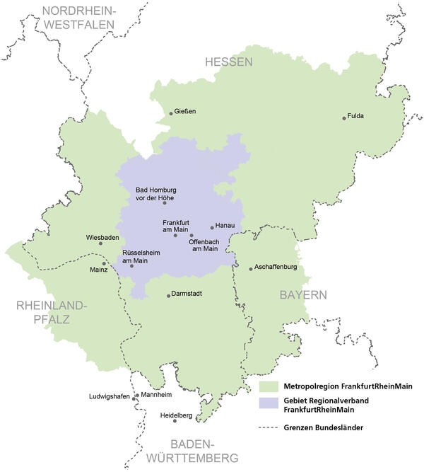 Karte Metropolregion und Regionalverband